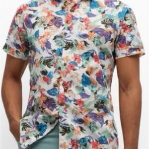 Rodd and Gunn New with Tags Tropical Floral Men's Button Down Shirt